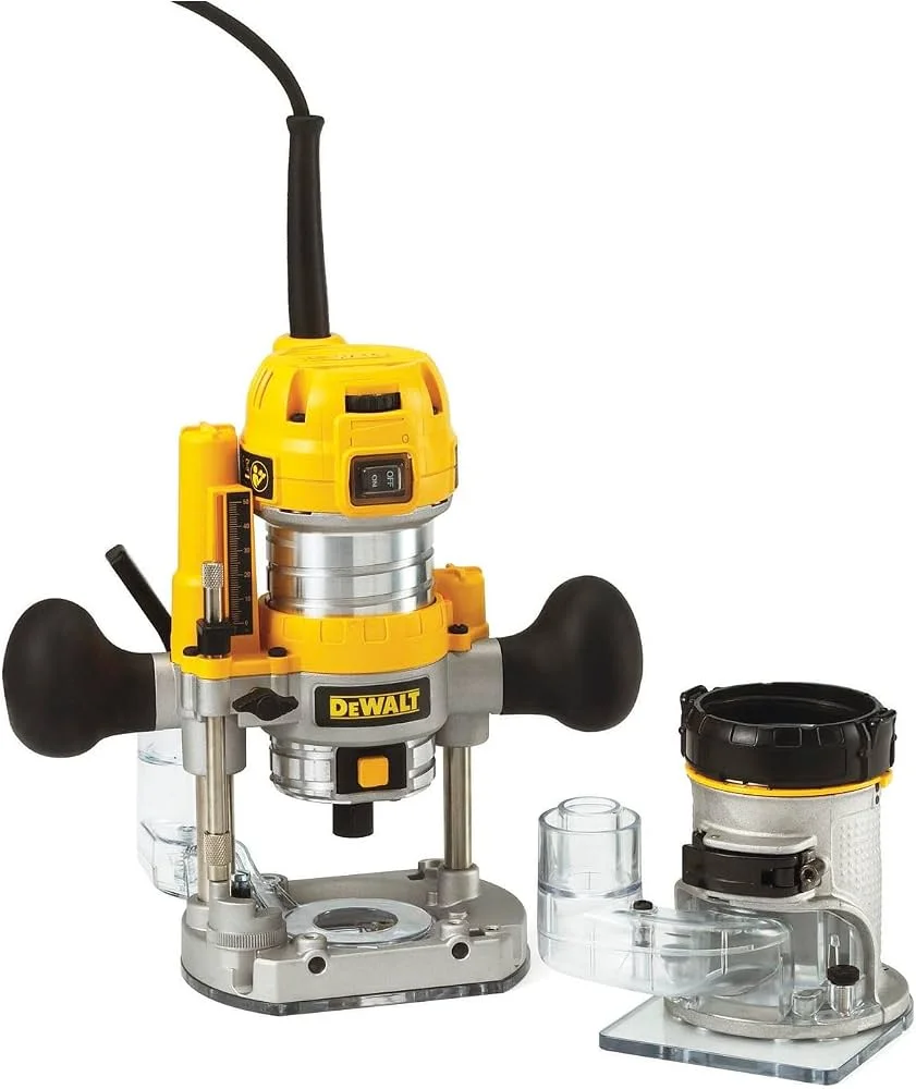 DeWalt Dᴇ WALT D26204K-QS Elettrofresatrice con Affondamento e Base Fissa