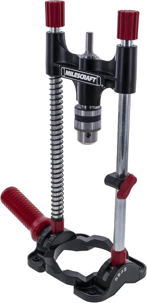 Milescraft 1318 - hochwertiger mobiler Bohrständer - Bohrfutter kompatibel  mit Bohrer von 2-10mm – tragbare Bohrführung für präzises Bohren :