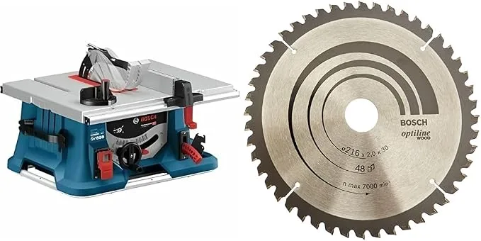 Bosch Professional Tischkreissäge GTS 635-216 mit Optiline-Sägeblatt